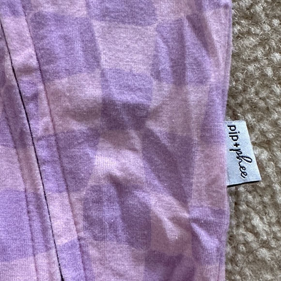 Lavender Check Footie Pajamas - Picture 6 of 7
